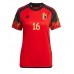 Belgien Thorgan Hazard #16 Hjemmebanetrøje Dame VM 2022 Kort ærmer